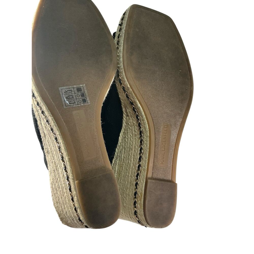 Karl Lagerfeld Espadrille Platform Wedge Sandals Sz 11M - Picture 5 of 10